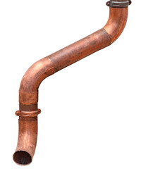 Rain Water Draining Gutter Downpipe on white