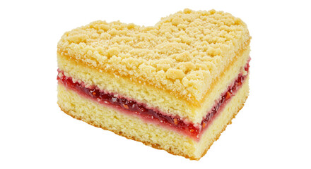 Isolated Heart Shaped Cake
