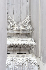 detail of the facade of a church