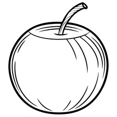 Coconut line art vector
