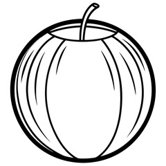 Coconut line art vector