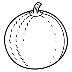 Coconut line art vector