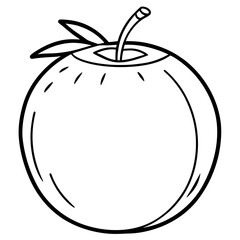 Coconut line art vector