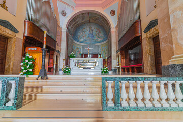 High altar of the Church of Santa Rosalia in Cagliari. Sardinia, Italy