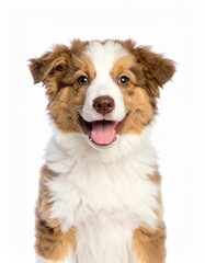 Cute puppy over white background