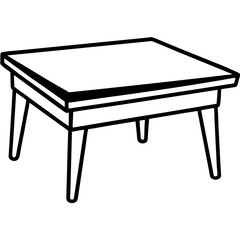 Coffee table vector