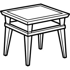 Coffee table vector