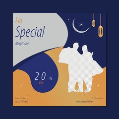 Social media post or square banner template vector design,