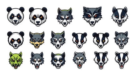 Fototapeta premium Pixel Art Animals Collection A Detailed Study of Various Species Rendered in Pixelated Style