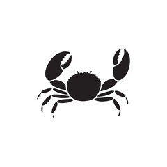 crab on white background silhouette