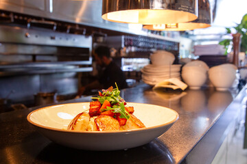 Restaurant Scallop dinner