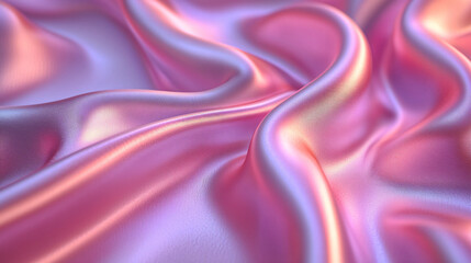 Obraz premium Soft Pink and Purple Satin Fabric with Gentle Ripples and Folds