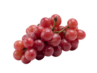 Fototapeta premium Red grapes bunch isolated on transparent background