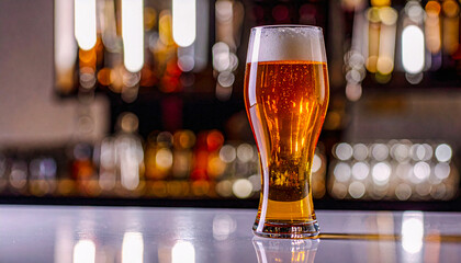 Pint of Craft Beer at Bar Counter