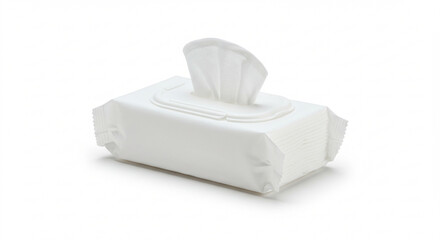 Soft baby wipes pouch isolated for ecommerce display, perfect for diaper bag essentials and infant care marketing