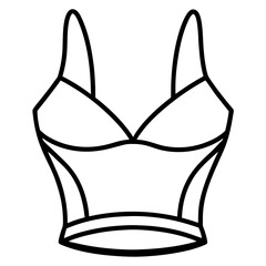 Tankini line art vector