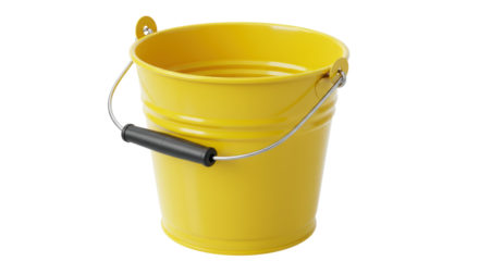 Isolated yellow bucket