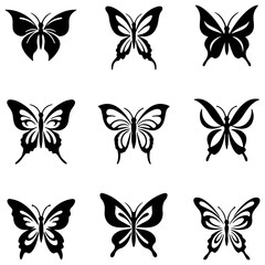 The celestial collection; a set of mystical moon-themed butterflies