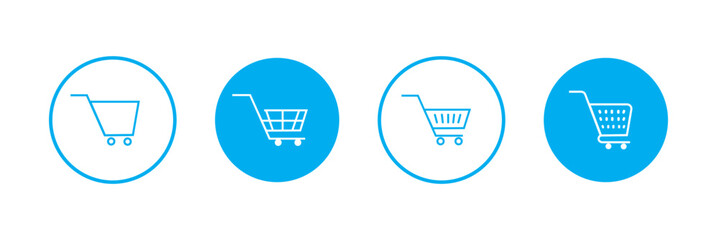 Fototapeta premium Shopping cart icon set vector 