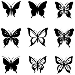 A storybook set of whimsical butterfly characters for children's art