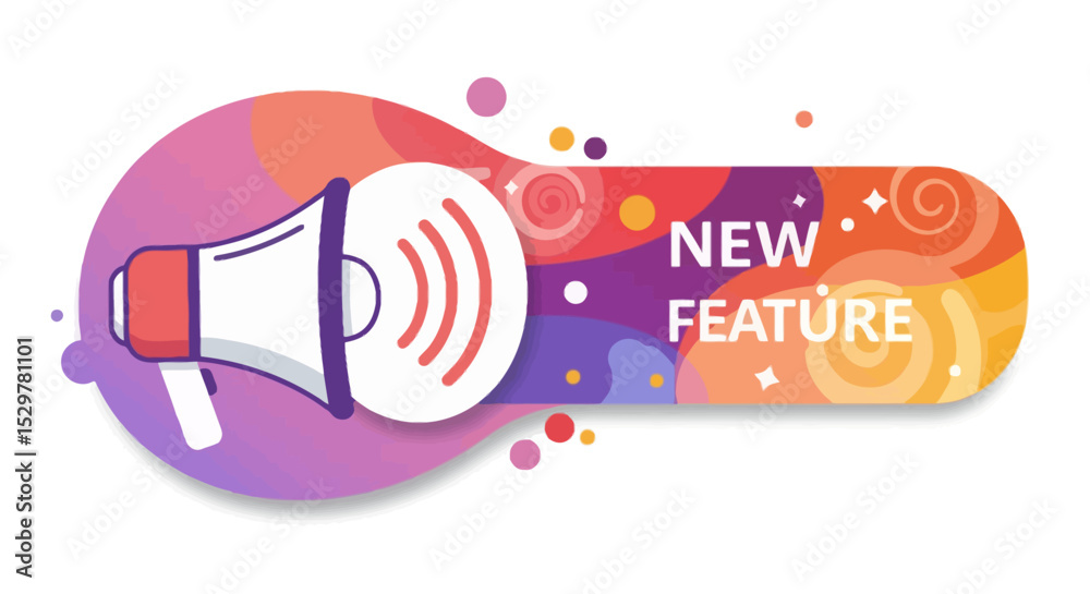 Fototapete flat vector of a megaphone with 