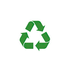 recycle symbol on white background