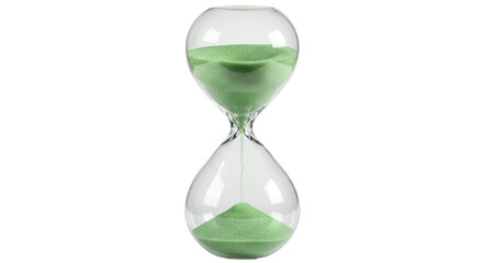 Isolated Hourglass with Green Sand