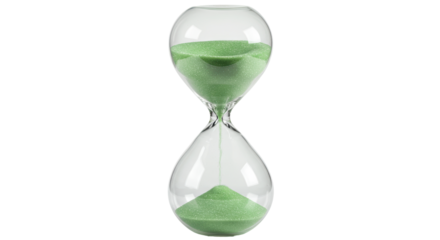 Isolated Hourglass with Green Sand