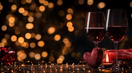 Romantic Valentine's Day Dinner with Wine