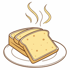 vector illustration of a toast