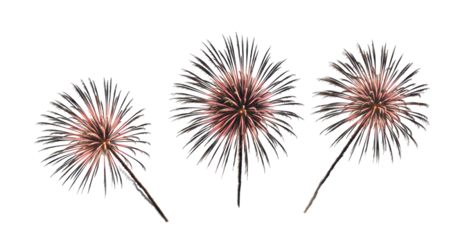 Isolated Three Fireworks