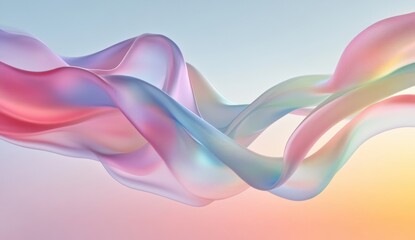 Abstract Horizontal Background with Colorful Waves