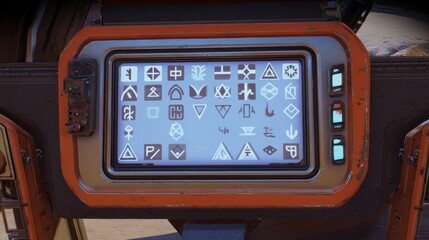 Research Interface with Encrypted Alien Markings