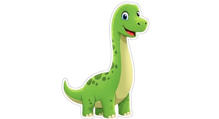 Fototapeta premium Cartoon Brontosaurus Dinosaur Character Illustration