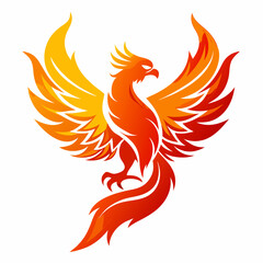Fototapeta premium Mythical Fiery Phoenix Rising
