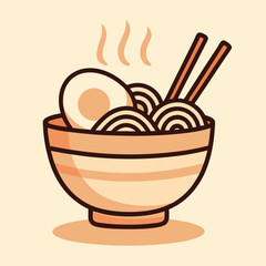 Steaming Bowl of Ramen Noodles