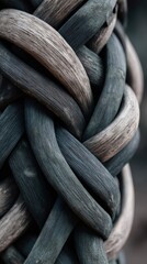 Dark Grey Woven Texture Close Up