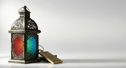 Traditional Lantern with Hijri Calendar Pages