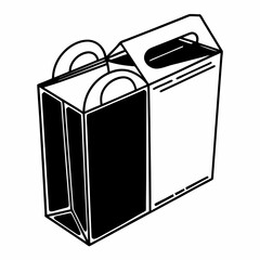 Professional packaging box design element isolated on white background