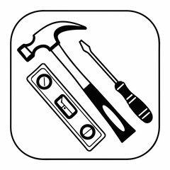 Hammer screwdriver level tools construction repair home improvement diy