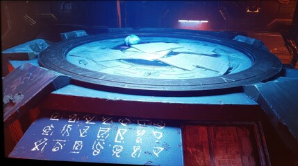 Sci-Fi Terminal Studying Unknown Alien Language