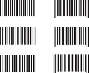 Set of Black Barcode Icons – Vector Barcode Collection for Product and Inventory Design