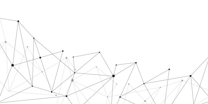 grey network. futuristic connection technology background with dots and lines for desktop. Structure molecule and communication. Template for science and technology presentation, Vector illustration.	