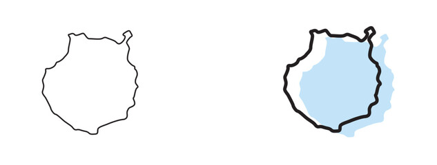 gran canaria map, gran canaria vector, gran canaria outline, gran canaria