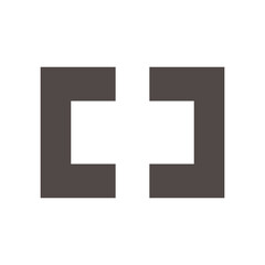 Obraz premium Modern minimalist logo design featuring geometric shapes that create a sense of balance and symmetry, emphasizing simplicity in branding