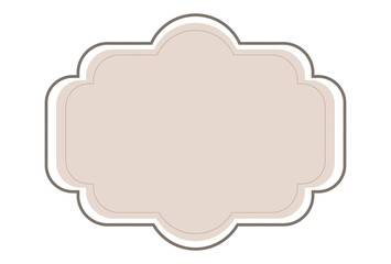 Decorative blank label with elegant border design perfect for customizations and creative projects