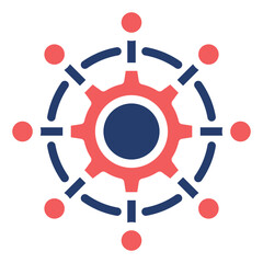 Management solid color icon