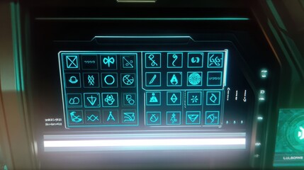 Alien Artifact Terminal with Mysterious Symbols