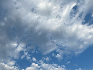 Beautiful Cloudy Sky with Shades of Blue and White for Serenity
