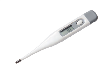 Digital thermometer isolated on a white background png ai generated